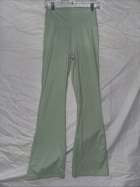 ECHT Sage Green High-Rise Flare Leg Pants